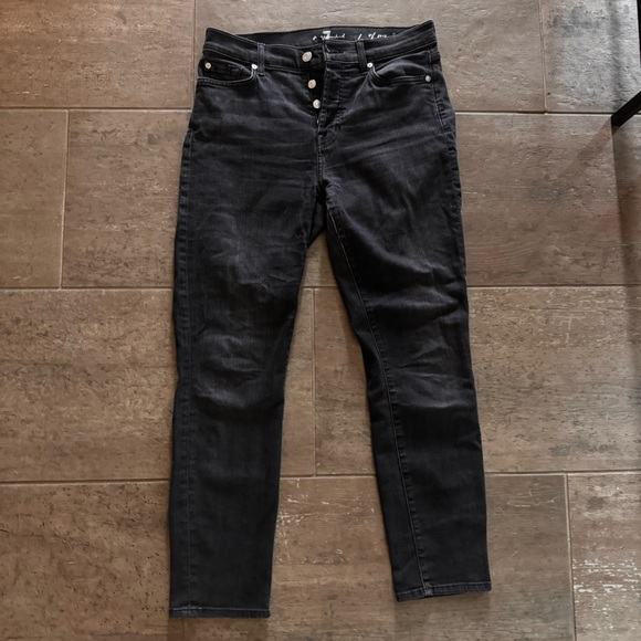 7 For All Mankind Men's Charcoal Slim Jeans - Picture 4 of 5